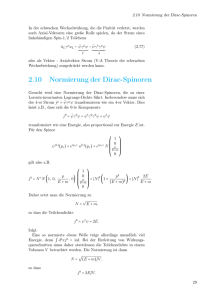 2.10 Normierung der Dirac-Spinoren