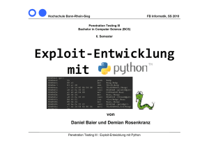 Exploit-Entwicklung mit Python - remoteshell