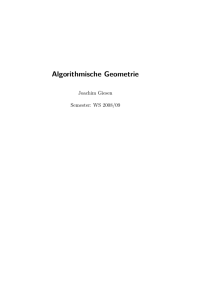 Algorithmische Geometrie - Vorlesungsskripte der Fakultät für