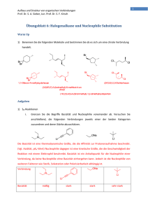 Übungsblatt 6: Halogenalkane und Nucleophile Substitution
