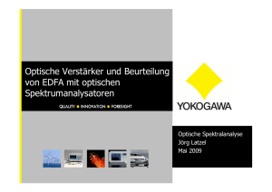 Verstärkung - Yokogawa Optische Spektrumanalysatoren AQ6370
