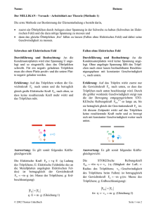 Der MILLIKAN - Versuch - Arbeitsblatt zur Theorie _Methode…