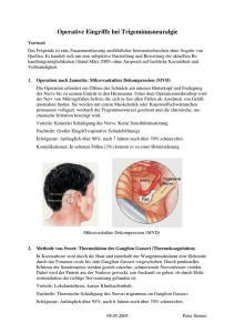 Operative Eingriffe bei Trigeminusneuralgie