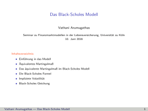 Das Black-Scholes Modell