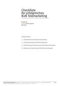Checkliste für erfolgreiches B2B Telemarketing