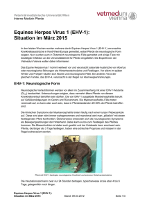 Equines Herpes Virus 1 - Veterinärmedizinische Universität Wien