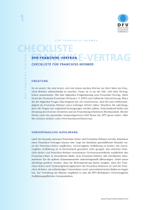 Checkliste für Franchise-Nehmer