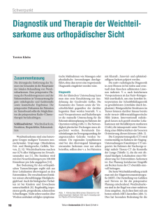 Diagnostik und Therapie der Weichteil sarkome aus orthopädischer