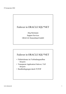 3H01 Failover in ORACLE SQL*NET