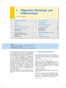 1 Allgemeine Physiologie und Zellphysiologie