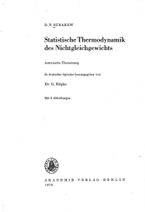 Statistische Thermodynamik des Nichtgleichgewichts