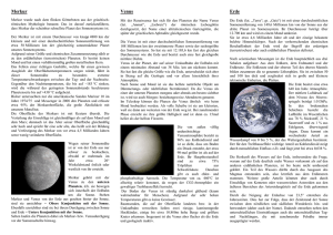 Merkur Venus Erde - Sternwarte Nürtingen
