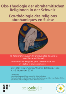 Öko-Theologie der abrahamitischen Religionen in der Schweiz Éco