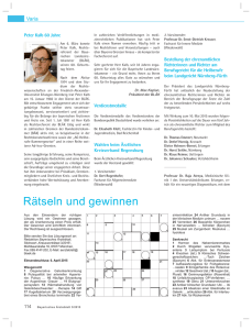 Rätseln und gewinnen - Bayerisches Ärzteblatt