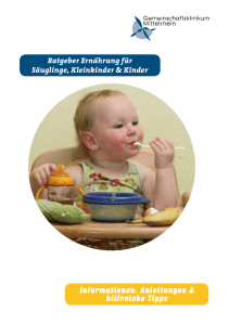 Ratgeber Ernährung für Säuglinge, Kleinkinder
