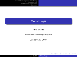 Modal Logik - Hochschule Ravensburg