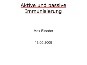 Aktive und passive Immunisierung