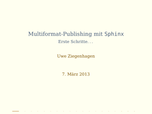Multiformat-Publishing mit Sphinx