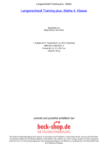 Langenscheidt Training plus, Mathe 4. Klasse - Beck-Shop