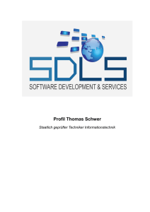 Profil Thomas Schwer - Thomas Schwer, SDLS Software Internet