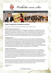 Newsletter - Orchester vom See