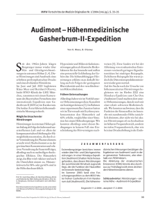 Audimont – Höhenmedizinische Gasherbrum-II