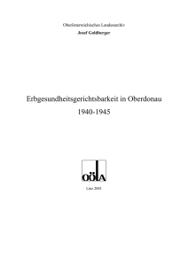 Erbgesundheitsgerichtsbarkeit in Oberdonau 1940-1945