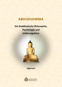 Die Buddhistische Philosophie, Psychologie und
