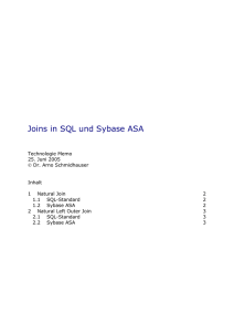 Joins in SQL und Sybase ASA