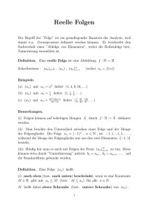 Reelle Folgen - Mathematics TU Graz