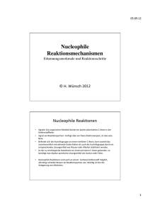 Nucleophile Reaktionsmechanismen - St. Ursula