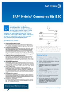 SAP® Hybris® Commerce für B2C