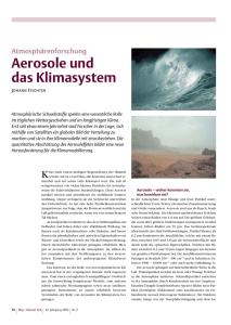 Aerosole und das Klimasystem - Max-Planck