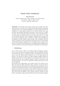 Schiefe binäre Suchbäume - Algorithms and Complexity (Freiburg)