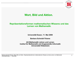 Wort, Bild und Aktion. - Universität Hildesheim