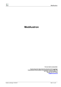MedAustron - Hauptverband der österreichischen