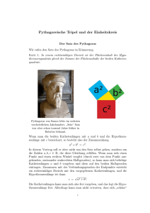 Pythagoreische Tripel und der Einheitskreis