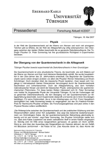 Pressedienst Forschung Aktuell 4/2007