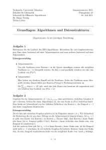 Lösungsvorschlag 10 - Lehrstuhl für Effiziente Algorithmen