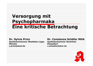 Versorgung mit Psychopharmaka - eine kritische