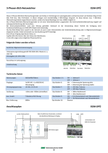 3-Phasen-BUS-Netzwächter EGM-DPÜ Anschlussplan EGM-DPÜ