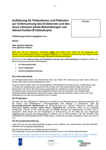 Proktoskopie - Schweizerische Gesellschaft für Gastroenterologie
