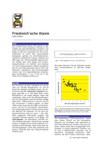 Friedreich`sche Ataxie - Dr. Robert Maiwald / Mönchengladbach