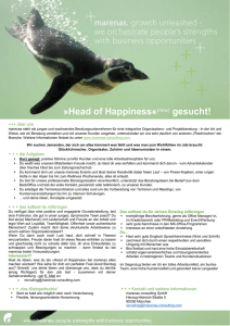Head of Happiness«(m/w) gesucht!