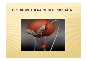 Operative Entfernung der Prostata