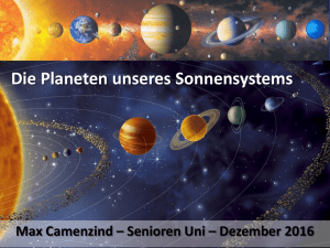 Die Planeten unseres Sonnensystems