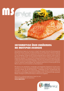 Folder Information über Ernährung bei MS - ms