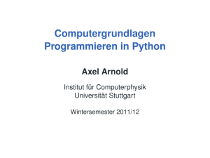 Computergrundlagen Programmieren in Python
