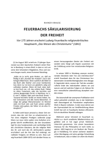 feuerbachs säkularisierung der freiheit - Ludwig