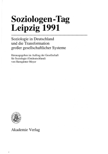 Soziologen-Tag Leipzig 1991